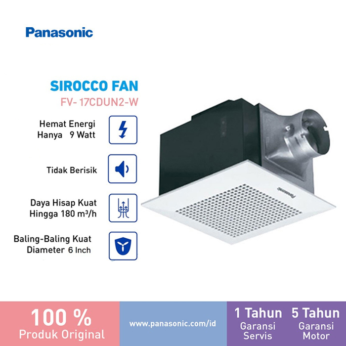 Panasonic Exhaust Fan Ceiling - FV17CDUN